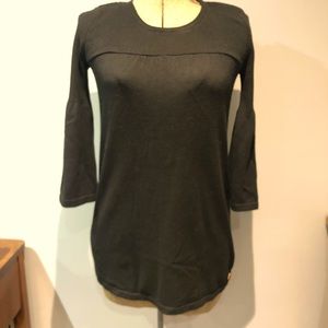Roots sweater mini dress in black. Size Small. Cotton/ Bamboo.